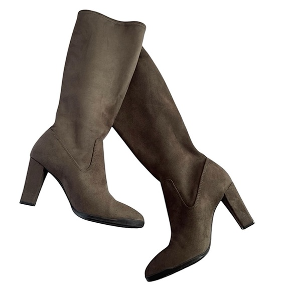 ANNE KLEIN SPORT AKELEK SUEDE TAUPE KNEE HIGH BOOTS SZ 6.5 M EUC - Picture 10 of 10